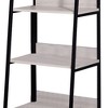 Royal Hampton Wooden Bookshelf with 3 Open Compartments, Washed White and Black - 2 of 4