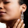 Ross-Simons Rhodium-Plated Chandelier Earrings With 16.60 ct. t.w. Czs - 2 of 3
