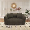 AENKYO Double Bean Bag Sofa Chair with Armrests, High Resilience Foam Chenille Chair for Two People Bedroom,Gaming,Reading - 2 of 4