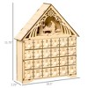 Cesicia Christmas Advent Calendar, Tabletop Xmas Wooden House Holiday Decoration - 3 of 4