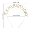Unique Bargains Women's Classic Rainbow Birthday Headband 7.09"x6.69" Light Gold Tone 1 Pc - 3 of 4