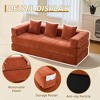 Chenille Folding Sofa Bed with Removable Cover & Pillows - 3 of 4