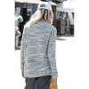 Slickblue Heather Grey Top, Button Front Detail, Long Sleeve Tee, Casual Fit, Sizes S to L - 3 of 3