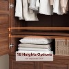 Nasitip Armoire Wardrobe Closet with 4 Doors,72" Wooden Wardrobe Cabinet with Hanging Rod,18 Adjustable Shelves for Bedroom, Clothes - 4 of 4