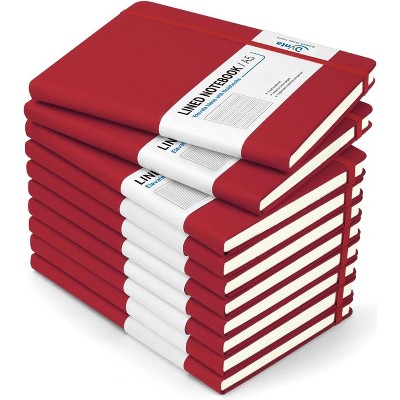 Hardcover Journal Notebooks, 10 Packs A5 Lined Journals Bulk for Writing 200 Pages/100Sheets