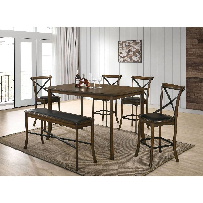 Somers Rectangular Counter Height Dining Table Oak - HOMES: Inside + Out, 4 of 7