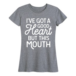 Women's - Instant Message - I've Got a Good Heart Short Sleeve Graphic T-Shirt - 1 of 4