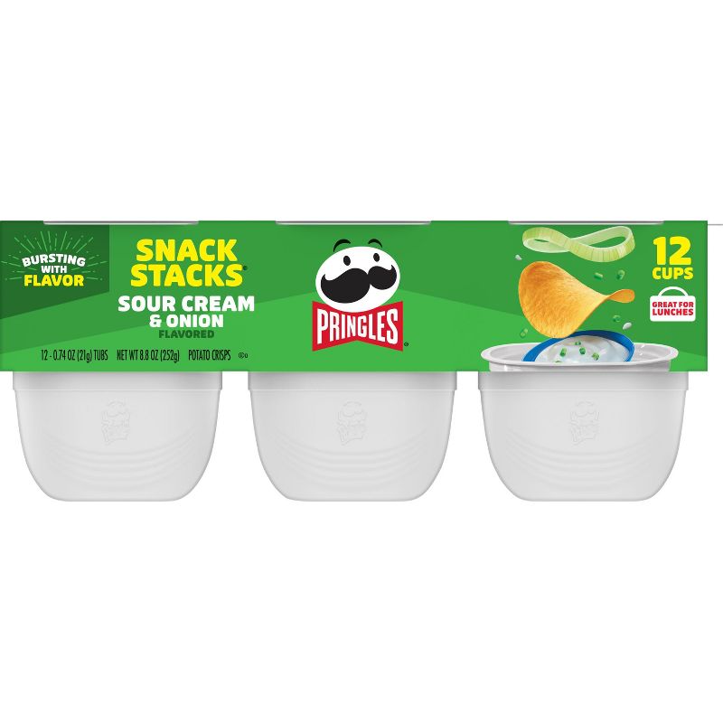 Pringles Snack Stacks Sour Cream &#38; Onion Potato Crisps Chips - 8.8oz/12ct, 3 of 8