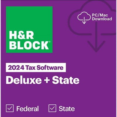 H&R BLOCK 2024 Deluxe + State Win/Mac Tax Software (Digital)