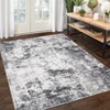 Washable Modern Abstract Rug Non Slip Low Pile Rug Soft Contemporary Throw Floor Cover Foldable Indoor Carpet for Living Room Bedroom Playroom - 3 of 4