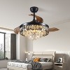 Wanze of Ocean 42 in. 3-Colors Adjustable LED Indoor Black Smart Crystal Ceiling Fan with Remote and Timer - 2 of 4