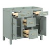 36 inch large capacity bathroom storage cabinet vanity (excluding sink) - 2 of 4