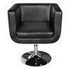 vidaXL Armchair with Chrome Base Black Faux Leather - 2 of 4