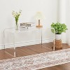 32In Clear Acrylic U-Shaped Coffee Table | Transparent Side Table for Living Room & Outdoor Use - Ideal for Drinks & Snacks - 4 of 4