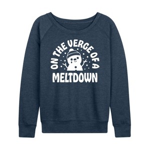 Women's - Instant Message - On The Verge of a Meltdown Lightweight French Terry Slouchy - 1 of 4