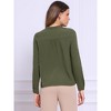 INSPIRE CHIC Women's Button Down V Neck Long Sleeve Casual Trendy Lace Blouses - 3 of 4