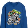 Men's - Star Wars - The Mandalorian Mando Grogu Stickers Long Sleeve Graphic T-Shirt - 2 of 4
