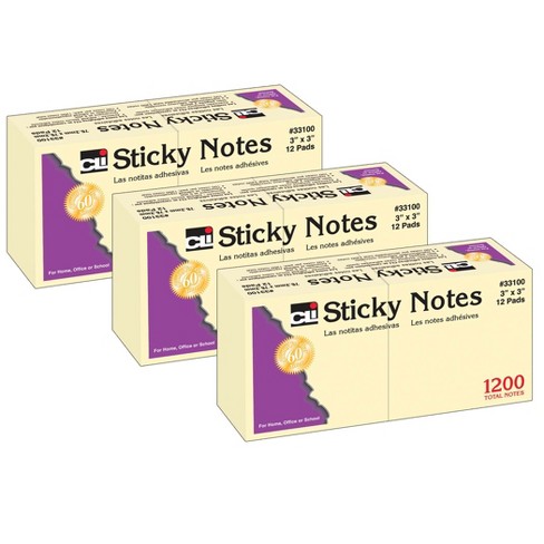 Post-it Notes 4pk 3 x 3 50 Sheets/Pad - Canary Yellow