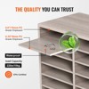 VEVOR 27 Compartments Wood Literature Organizer, Adjustable Shelves, Medium Density Fiberboard Mail Center, Office Home School Storage, Grey - 4 of 4