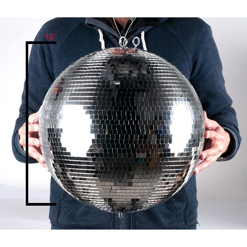 Eliminator Lighting EM16 Hanging Mirror Disco Ball for Parties, Clubs, Dance Floor, DJ Sets, 16 Inch Diameter, 2 of 7