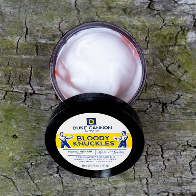 Duke Cannon Bloody Knuckles Hand Repair Balm - Fragrance Free Hand Lotion for Men - 5 oz