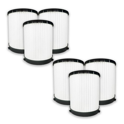 Nispira DC500 HEPA Vacuum Filter for DeWalt Cordless and Corded DC5001H 6 Pack