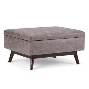 Owen - Coffee Table Storage Ottoman - Distressed Grey Taupe - 1 of 4