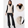 Allegra K Women's Sleeveless Ribbed V Neck Pullover Knit Sweater Vest - 2 of 4