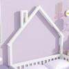 Whisen Wood Floor Bed with House-Shaped Headboard and Fence Guradrails - 4 of 4