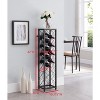 Kings Brand Furniture Narenda Freestanding Floor 13 Bottle Wine Rack Storage Tower, Metal Wine Rack Freestanding Floor (Pewter) - 2 of 4