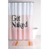 Shiraleah Pink Stripe Get Naked" Shower Curtain - 3 of 4
