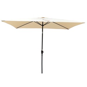 Gulches Tan 108 Inch x 72 Inch Rectangular Patio Umbrella with Crank and Tilt Function - 1 of 4