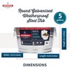 Behrens TV205351 Steel 0GS Galvanized Round Tub, 5 Gallon, 5-Gallon - 3 of 4