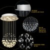 Tangkula Modern Crystal Chandelier Flush Mount Ceiling Light with Crystal Balls - 4 of 4