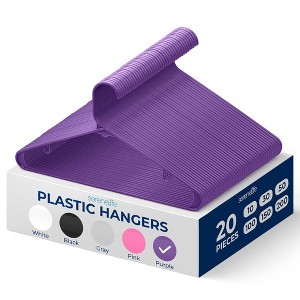 SereneLife Slim Plastic Hangers - 1 of 4