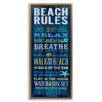 Stupell Industries Beach Rules Relax Breathe, 15" x 31"