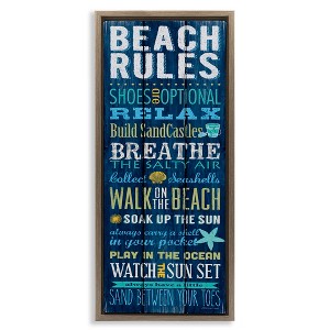 Stupell Industries Beach Rules Relax Breathe, 15" x 31" - 1 of 4