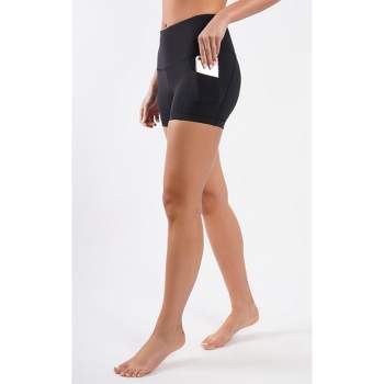 Yogalicious Lux Women's High Waisted Wide Waistband Bike Shorts Black Sz  Medium - $18 - From Melissa