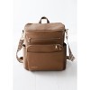 Vegan Leather Diaper Bag | Melted Chocolate | Charlie Lou Baby - 3 of 4