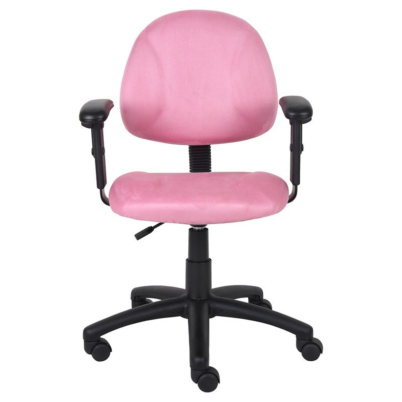 Microfiber Deluxe Posture Chair with Adjustable Arms - Boss Office Products, 4 of 7