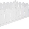 TopComfy Beds Twin Size Wood House Bed Frame with Fence Wood Construction Safety Fence Versatile for Kids Bedroom, White, 80.12"*14.17"*6.69" - 3 of 4