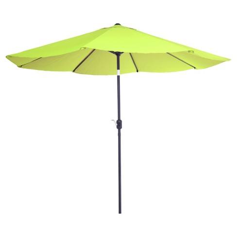 10 Aluminum Patio Umbrella With Auto Tilt Lime Green Pure Garden Target