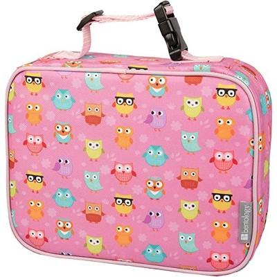 Bentology Lunch Box- Kids Insulated Durable Owl Lunchbox Tote Bag Fits Bento Boxes, Jars & Bottles- Reusable Sleeve Keeps Food Hotter or Colder Longer