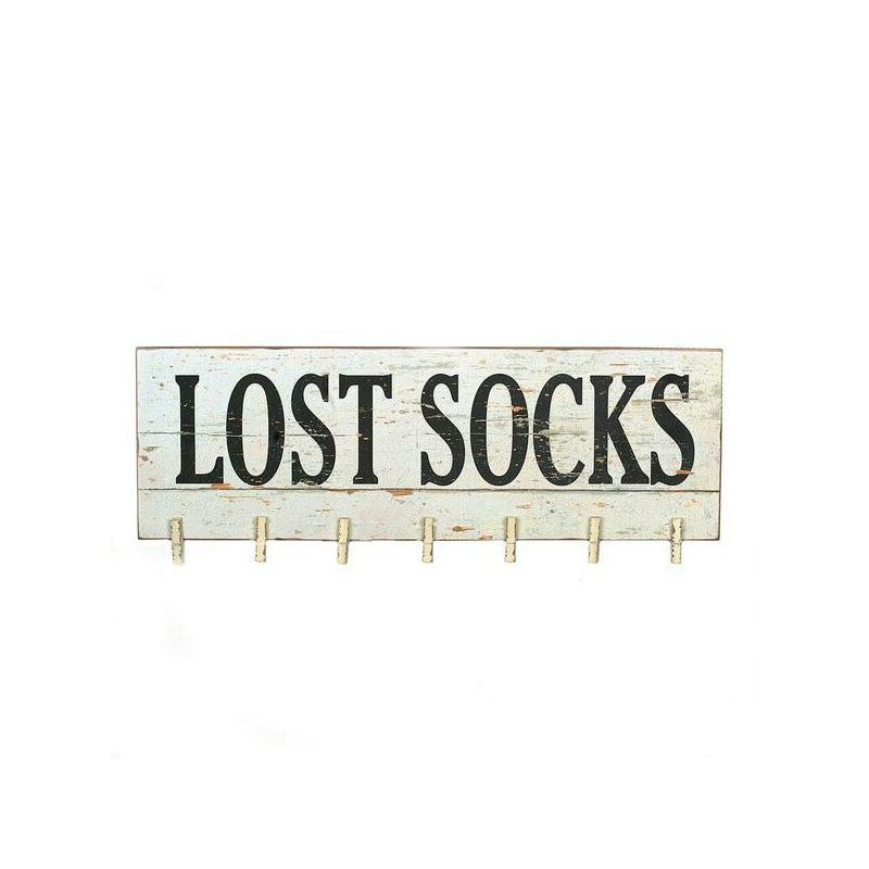 Lost Socks Wall D&#233;cor with Clothespins - Storied Home, 1 of 6