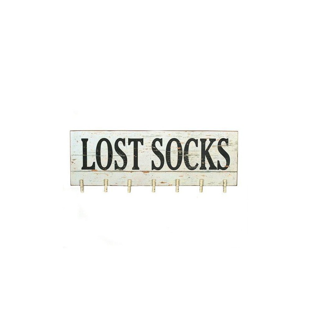 Photos - Garden & Outdoor Decoration Lost Socks Wall Décor with Clothespins - Storied Home