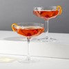Viski Faceted Coupe Glasses set of 2, Champagn, Martini, Wine, Crystal Cocktail Glasses for Bar, Drinking Glass Set of 2, 7oz - 3 of 4