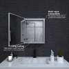HBEZON Medicine Cabinet with Mirrors, Recess/Wall Mount Bathroom Cabinet, Adjustable Shelves, Soft-Close Hinge, Rectangular, Aluminum - 4 of 4