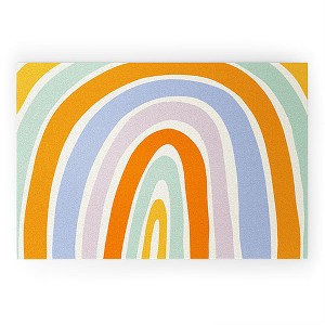 Lane and Lucia Mod Rainbow Looped Vinyl Welcome Mat - Society6 - 1 of 2