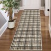 Plaid Machine Washable Runner Rug 2x6 Farmhouse Hallway Rug Non Slip Kitchen Runner Rug Soft Ultra Thin Area Rug for Bedroom Throw Rugs for Entryway - 3 of 4
