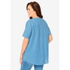 Woman Within Seersucker Baseball Shirt - 3 of 4